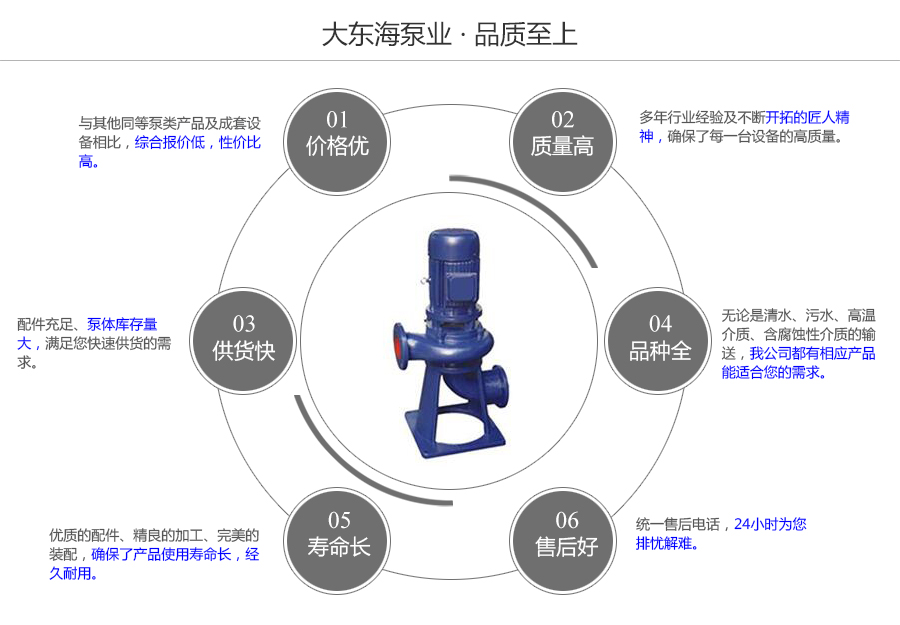 大東海泵業(yè)LW型立式污水泵質(zhì)量保證圖